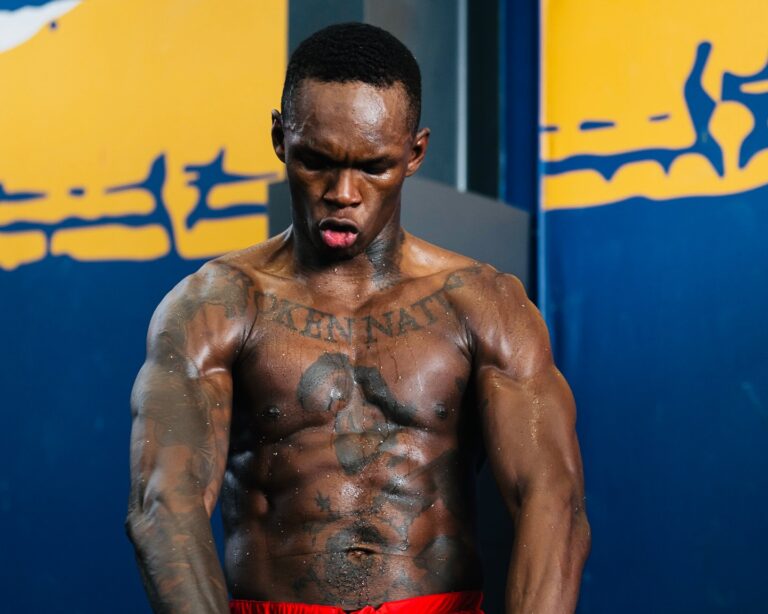 Israel Adesanya posing