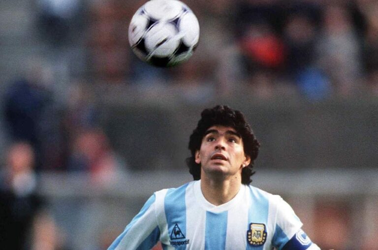 Diego Maradona playing