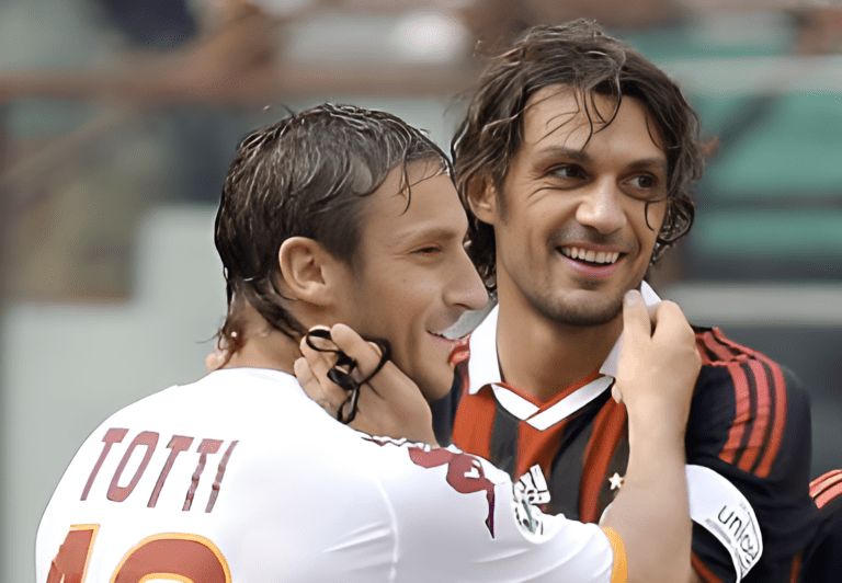 Paolo Maldini with totti