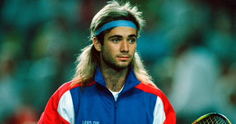 Andre Agassi playing